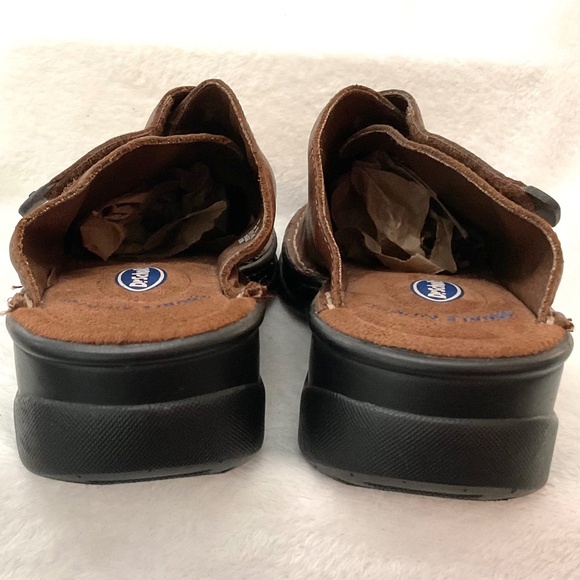 Dr Scholl's Megan Double Air Pillow Slip On Comfort Mule  Clog Leather Size 8 - Picture 10 of 15